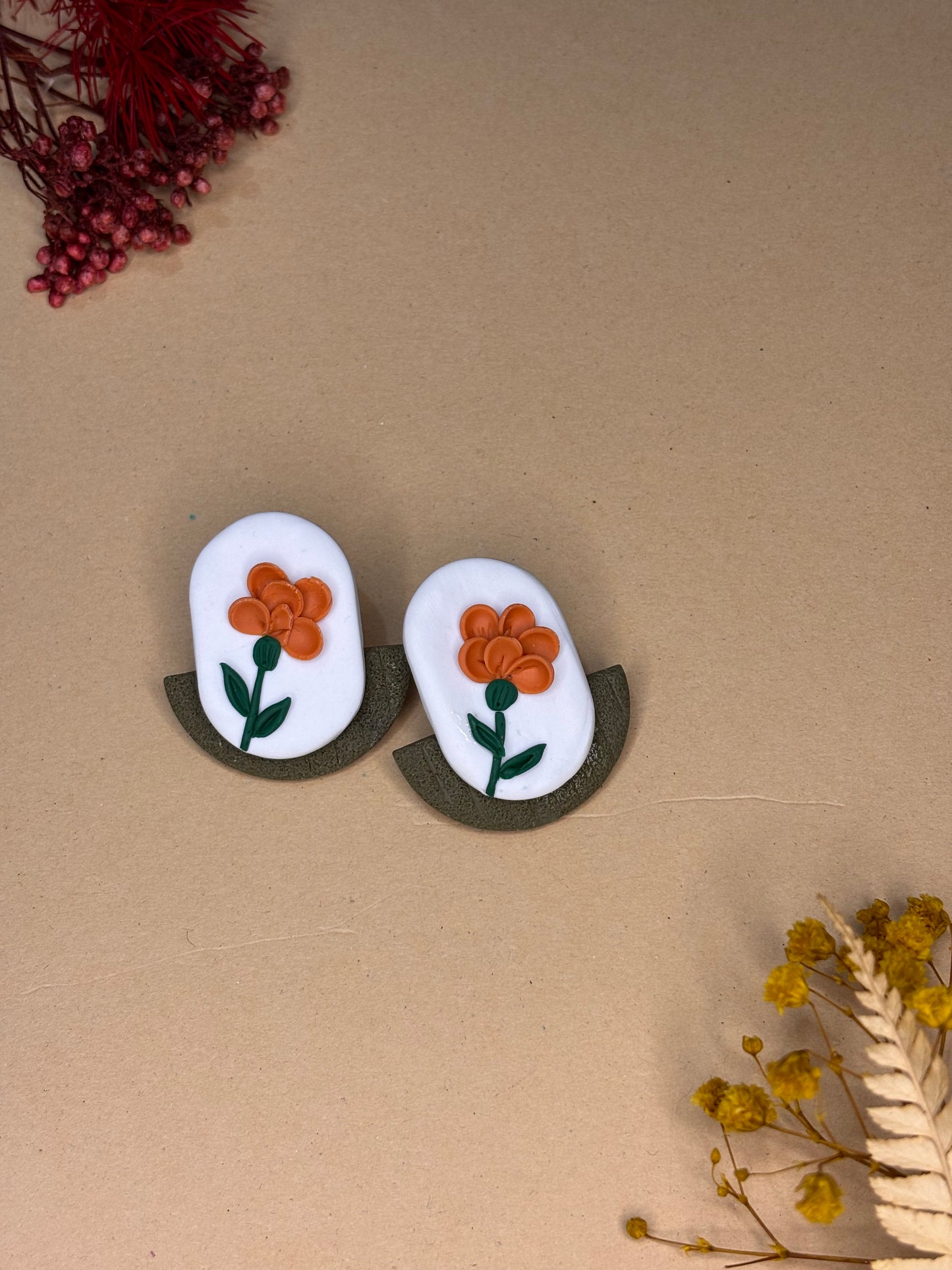 Earrings - Clay