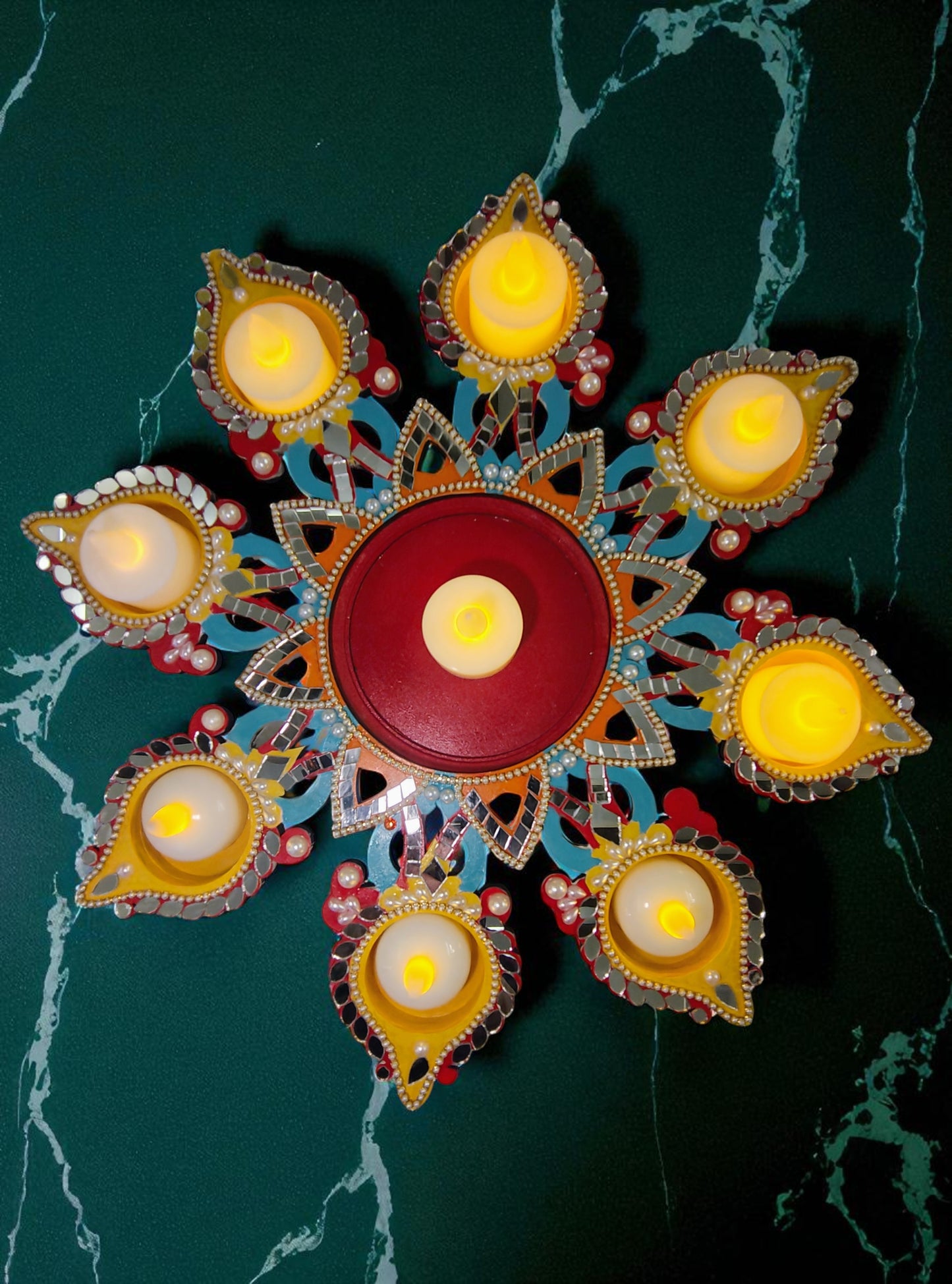 Diya Holder (Flower)