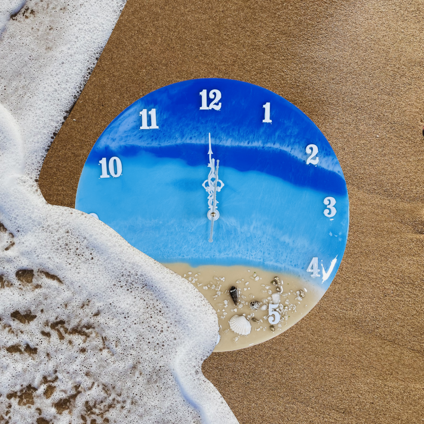 Resin Clock - Beach