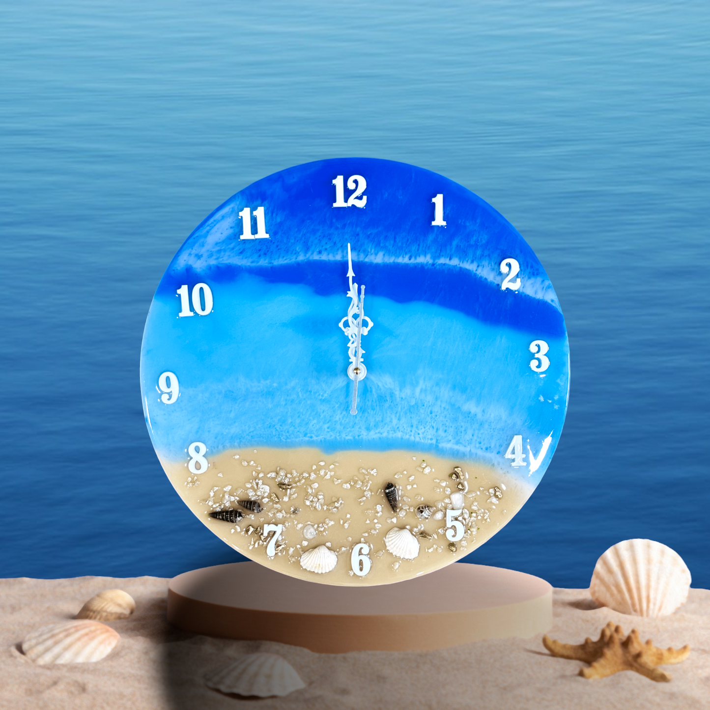 Resin Clock - Beach