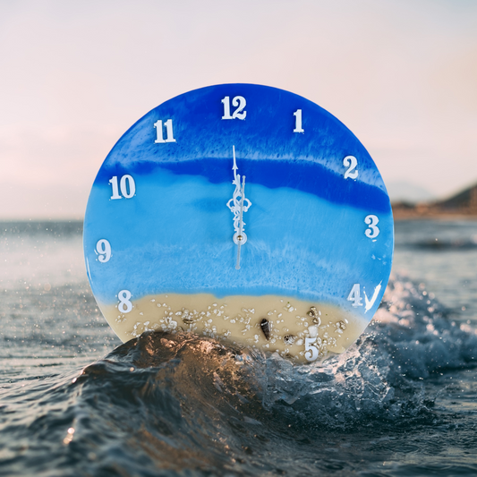 Resin Clock - Beach