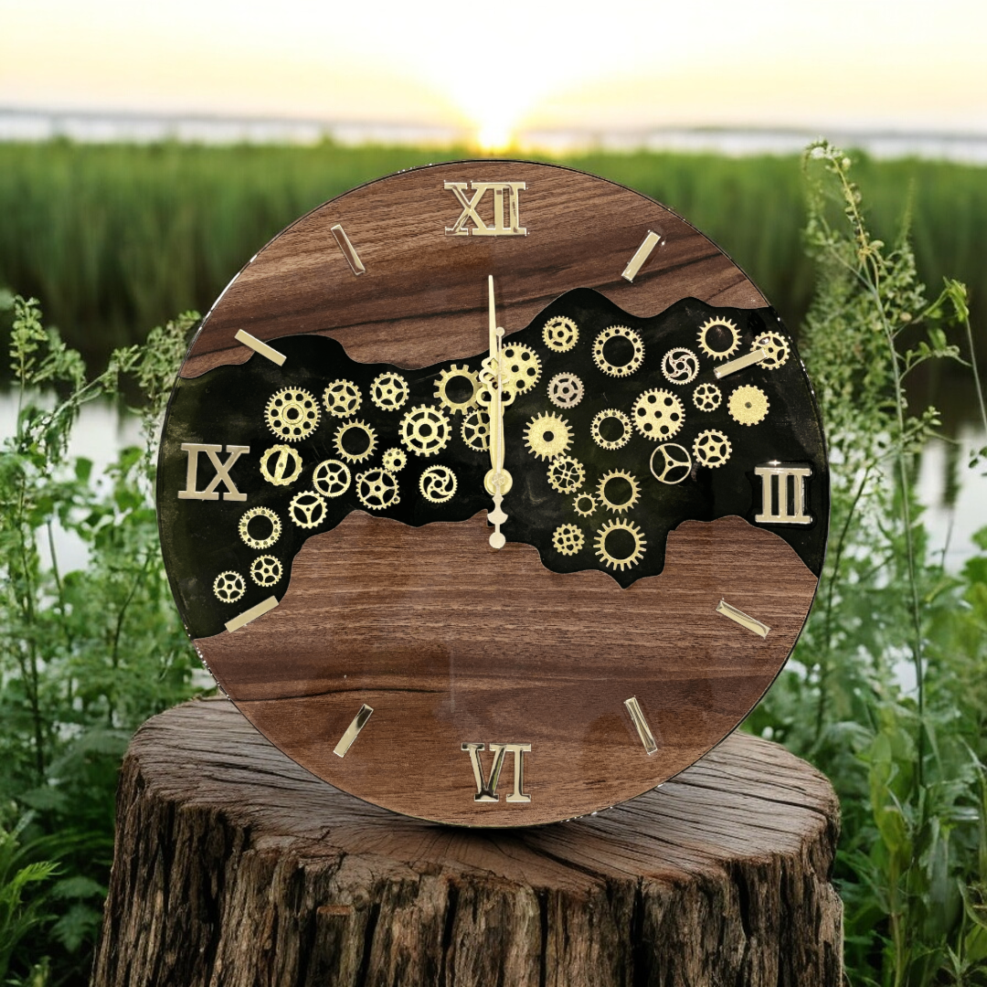 Resin Clock - Gear