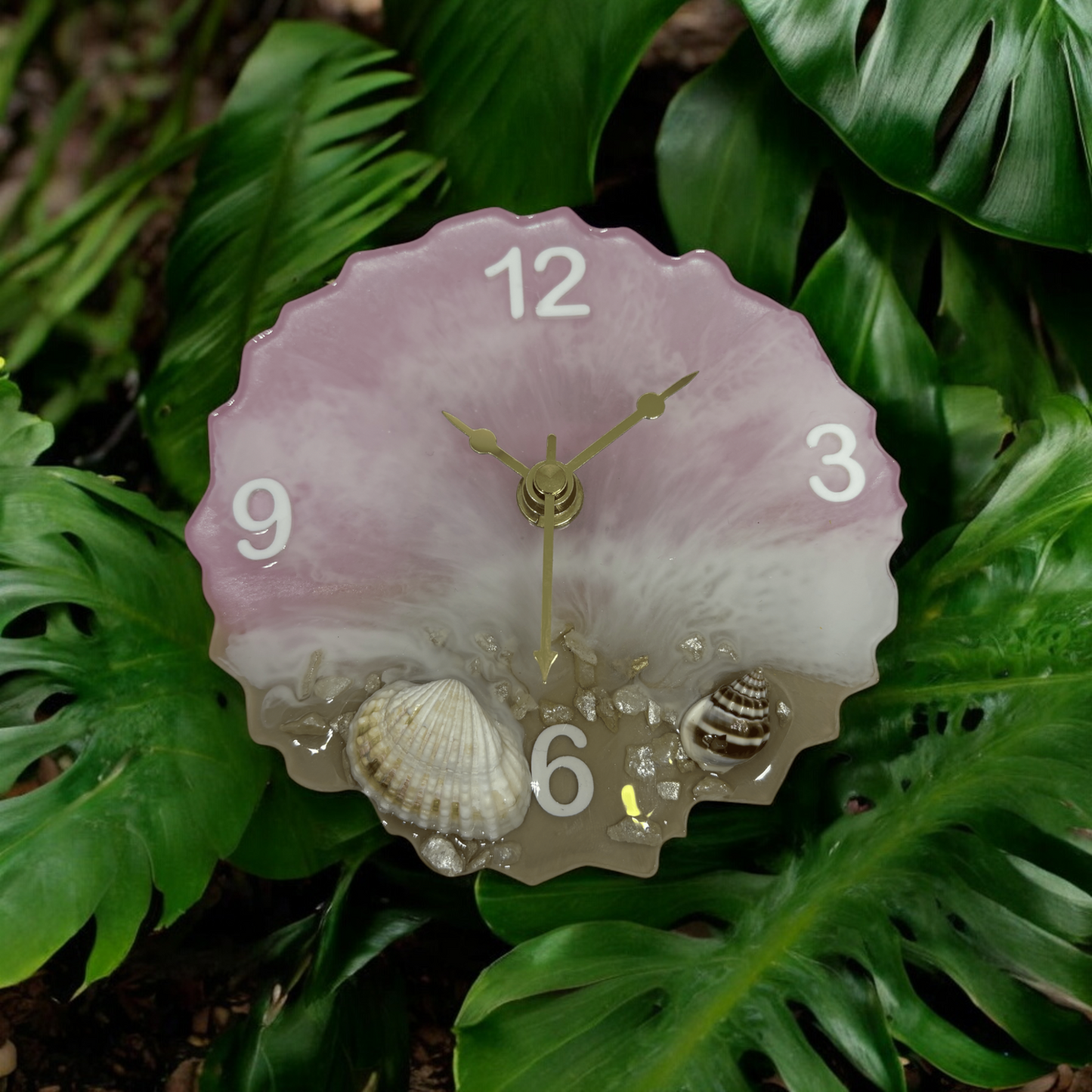 Resin Desk Clock - Pink