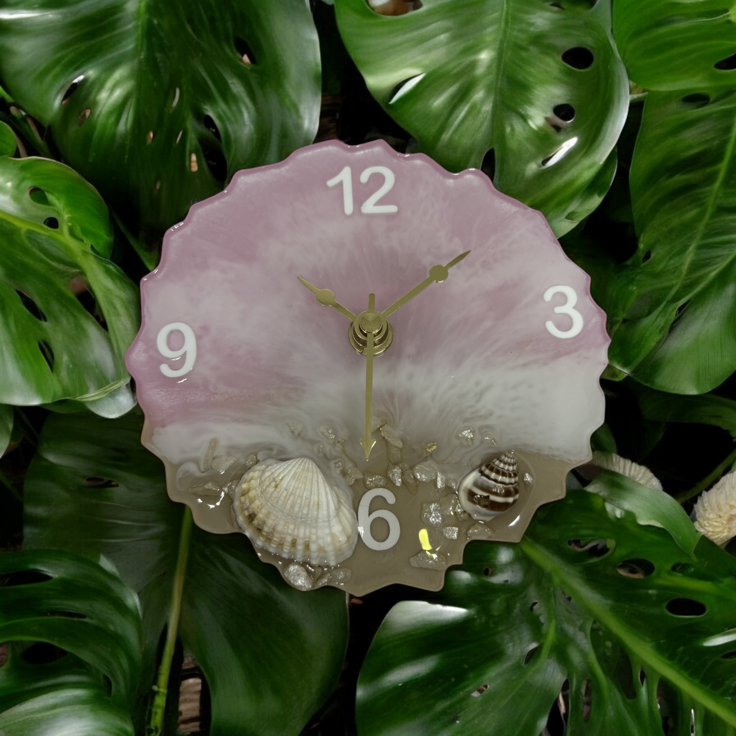 Resin Desk Clock - Pink