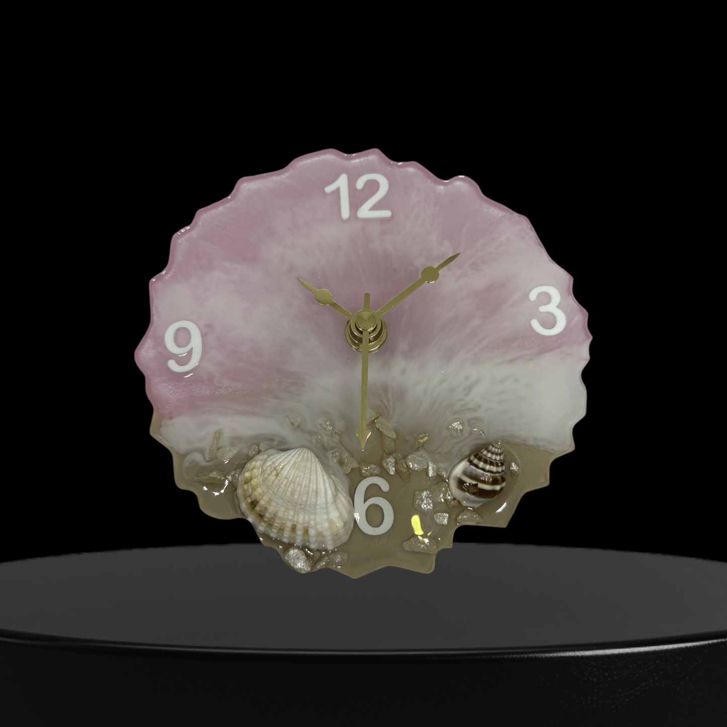 Resin Desk Clock - Pink