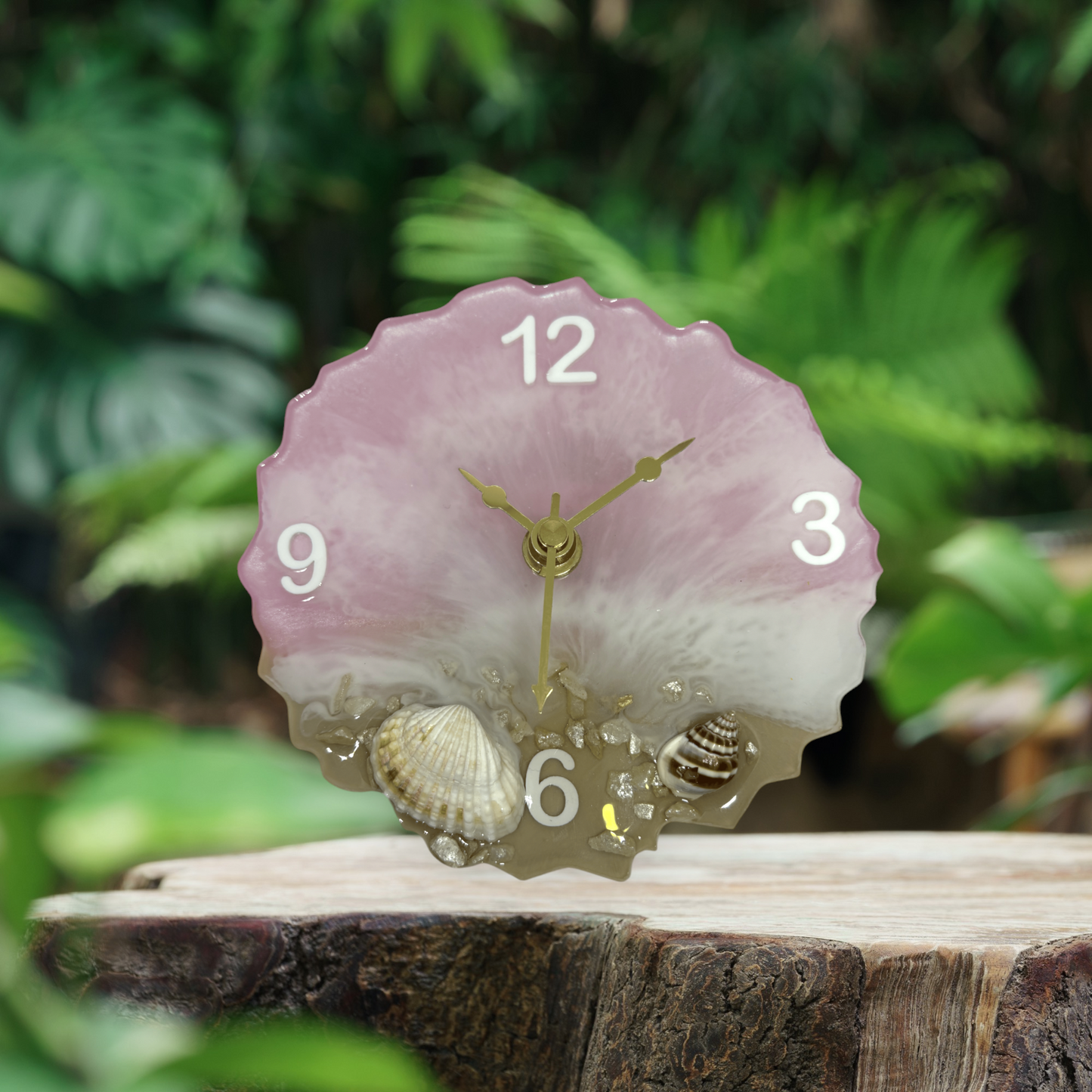 Resin Desk Clock - Pink